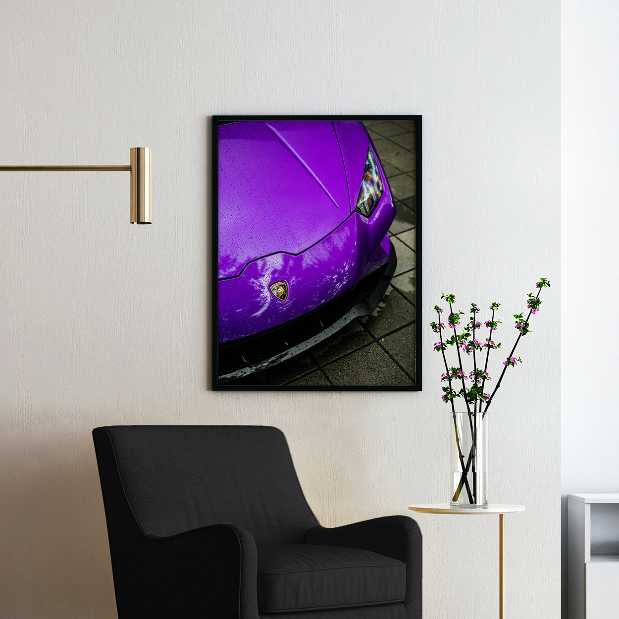 Purple Lamborghini Close Up