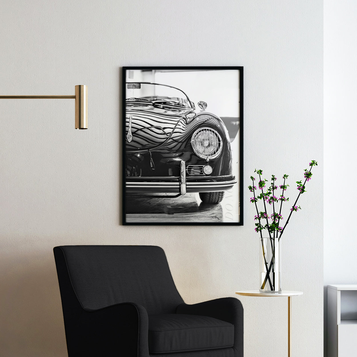 Old Vintage Porsche In Garage