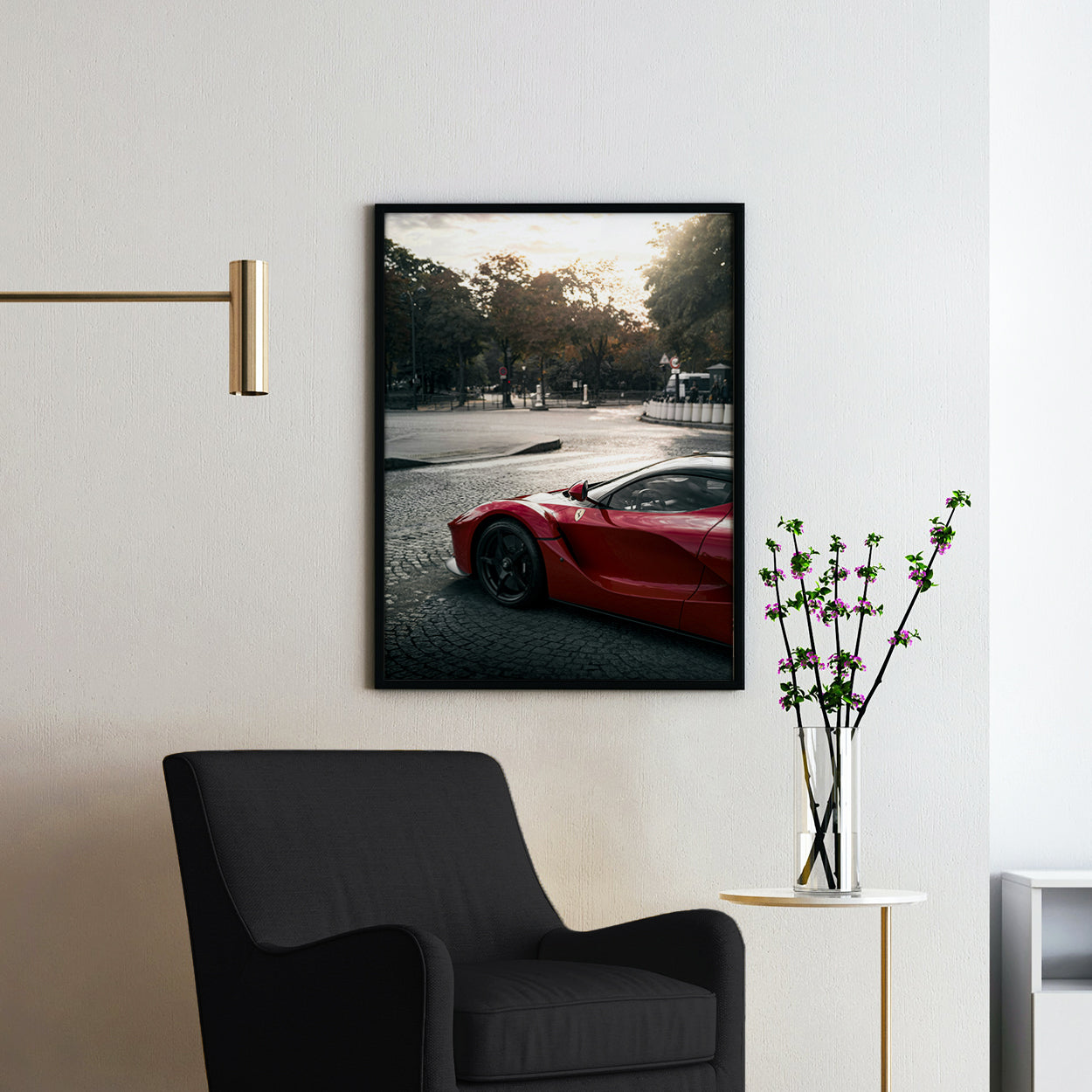 Red Ferrari on the Street