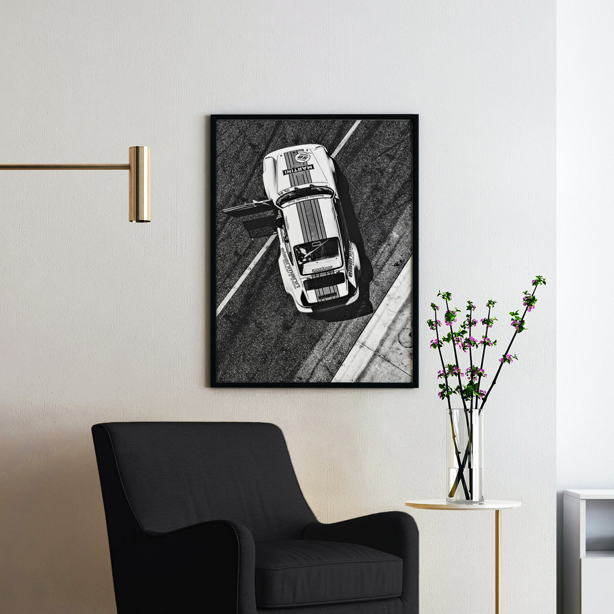 Porsche Martini On Race Track