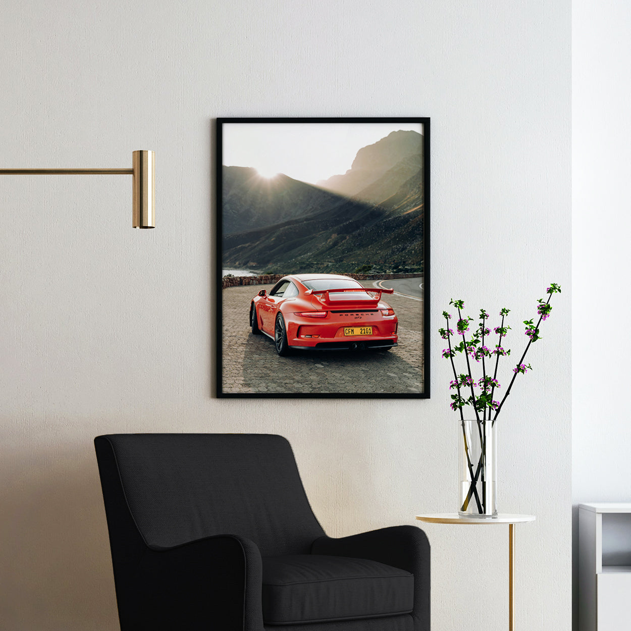 Red Porsche GT3 Landscape
