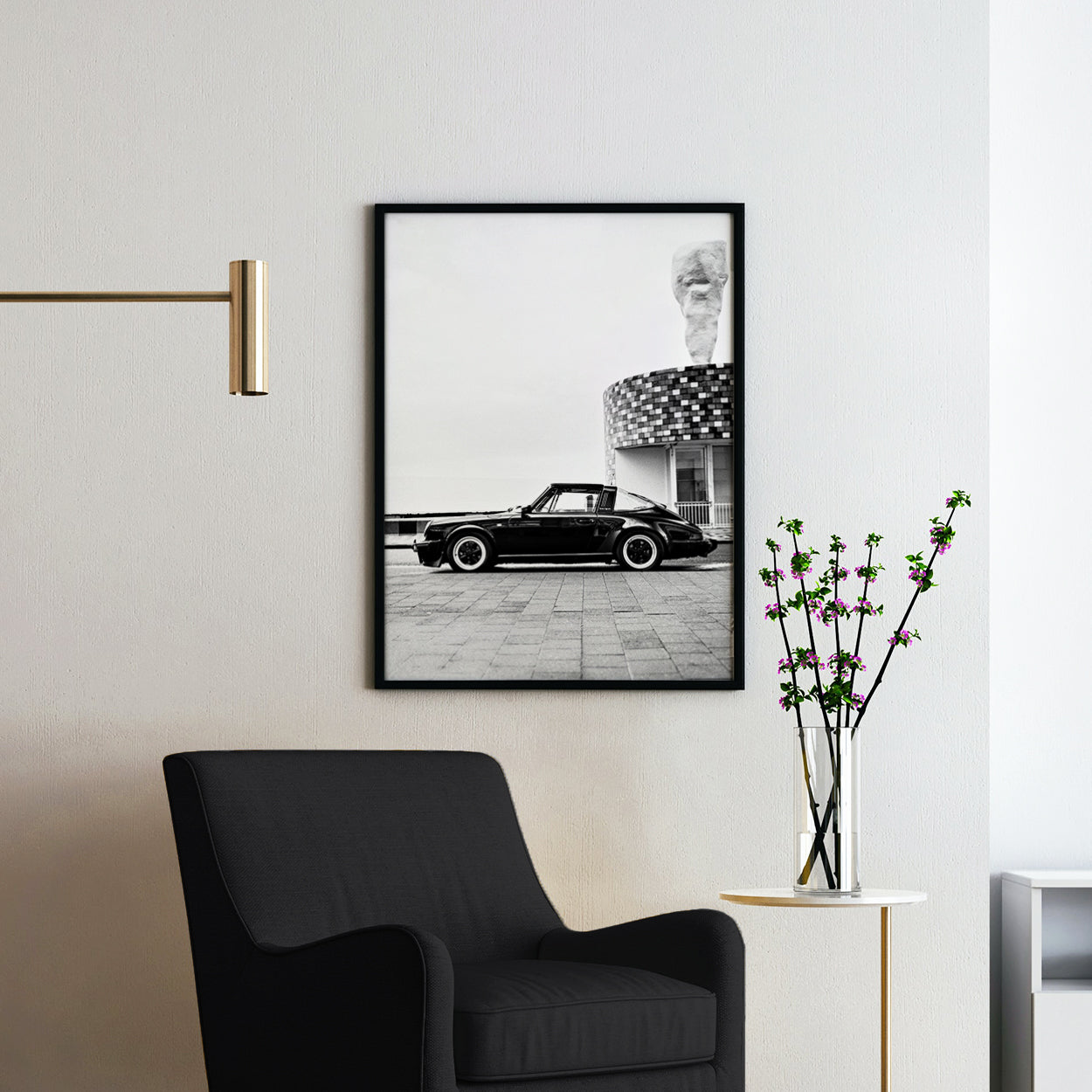 Old Black Porsche 911 Car