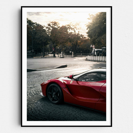 Red Ferrari on the Street