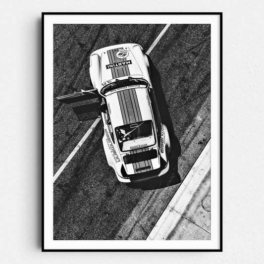 Porsche Martini On Race Track