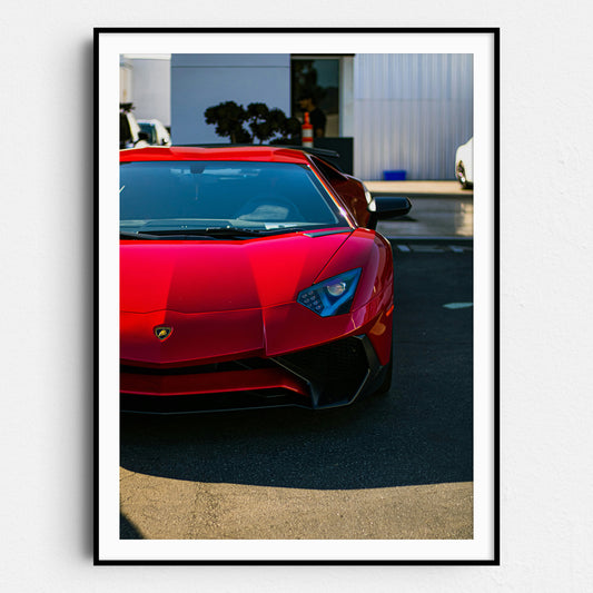 Red Lamborghini Front View