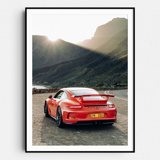 Red Porsche GT3 Landscape