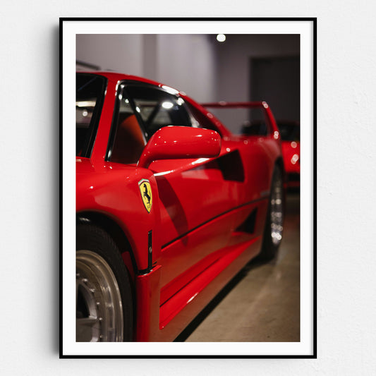 Red Ferrari F40 Side View