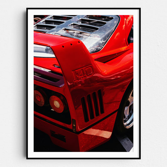 Red Ferrari F40 Rear Light and Spoiler