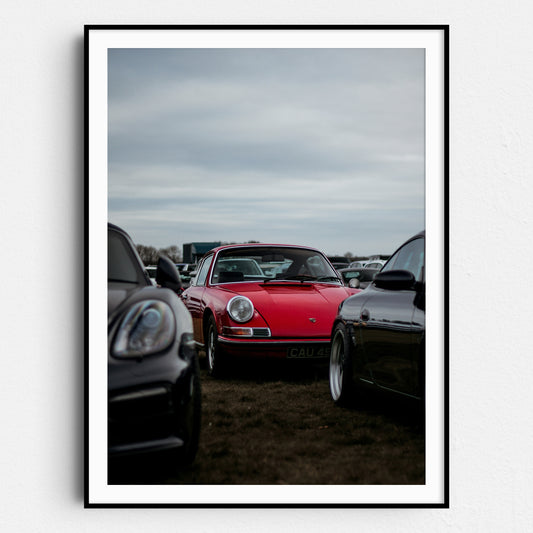 Red Porsche in a Field