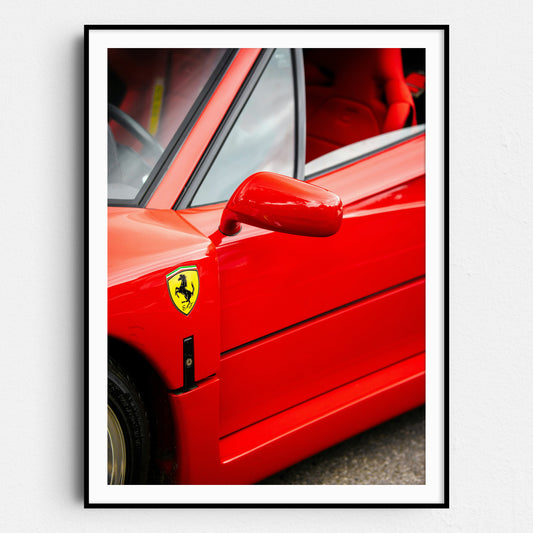 Red Ferrari Side Logo