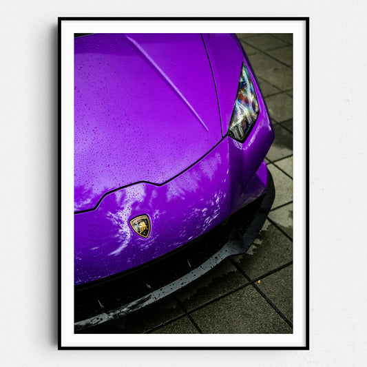 Purple Lamborghini Close Up