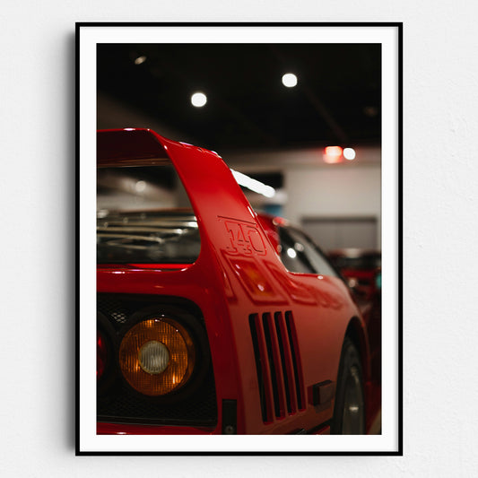 Red Ferrari F40 Rear View