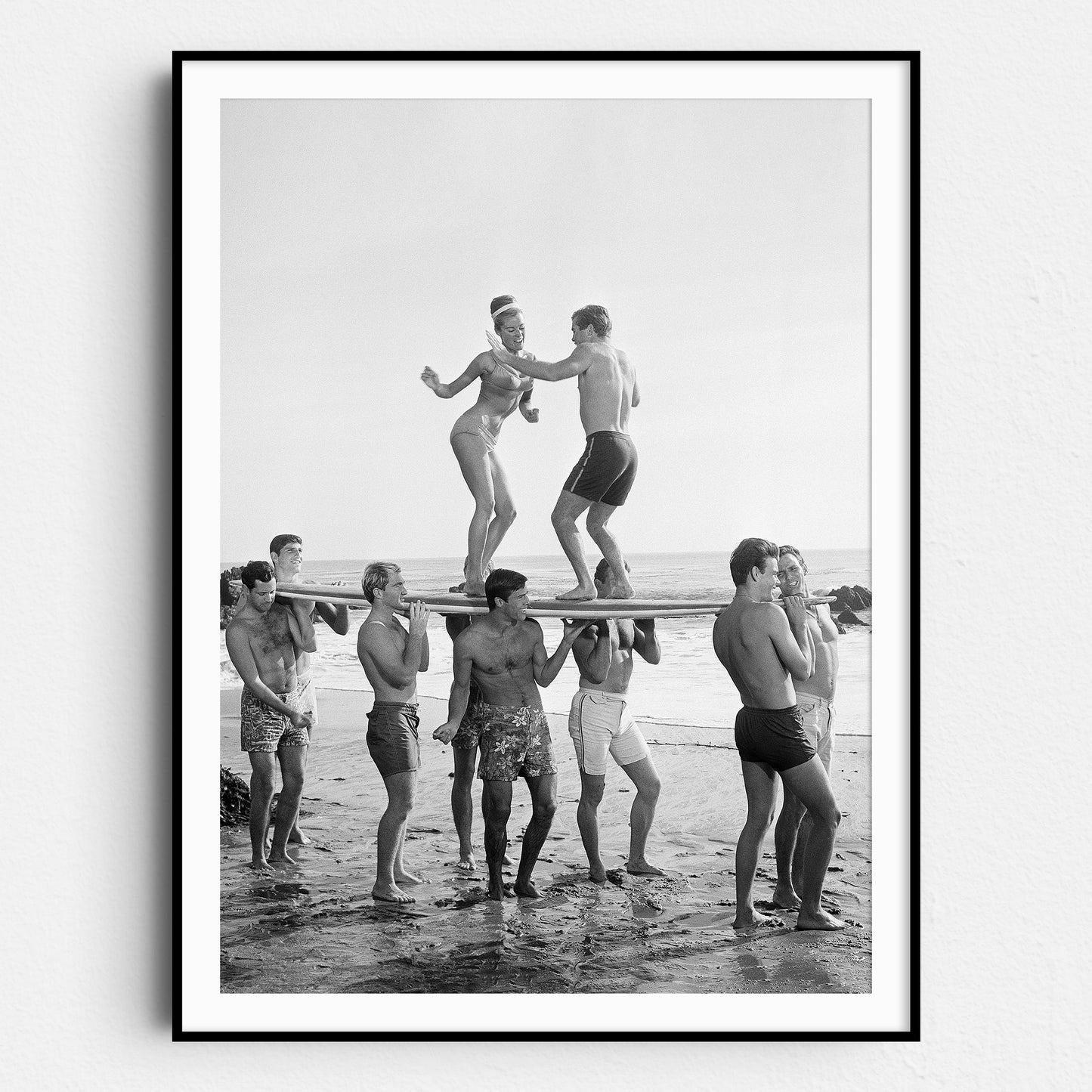 Surfers Fun at the Beach 1960s