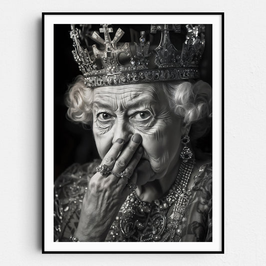 Queen Elizabeth Plugging Her Nose