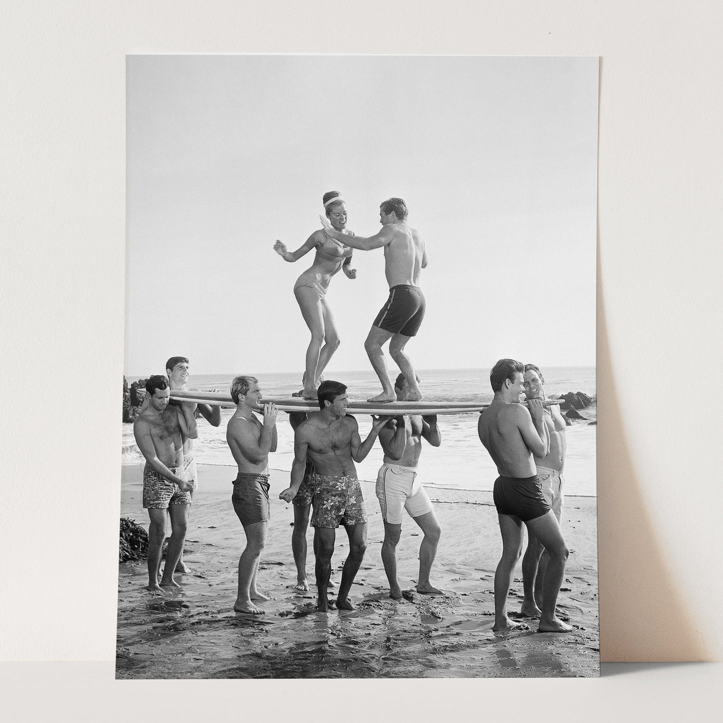 Surfers Fun at the Beach 1960s
