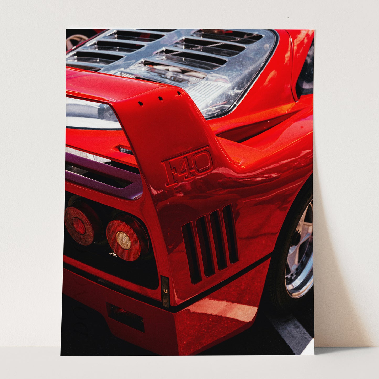 Red Ferrari F40 Rear Light and Spoiler