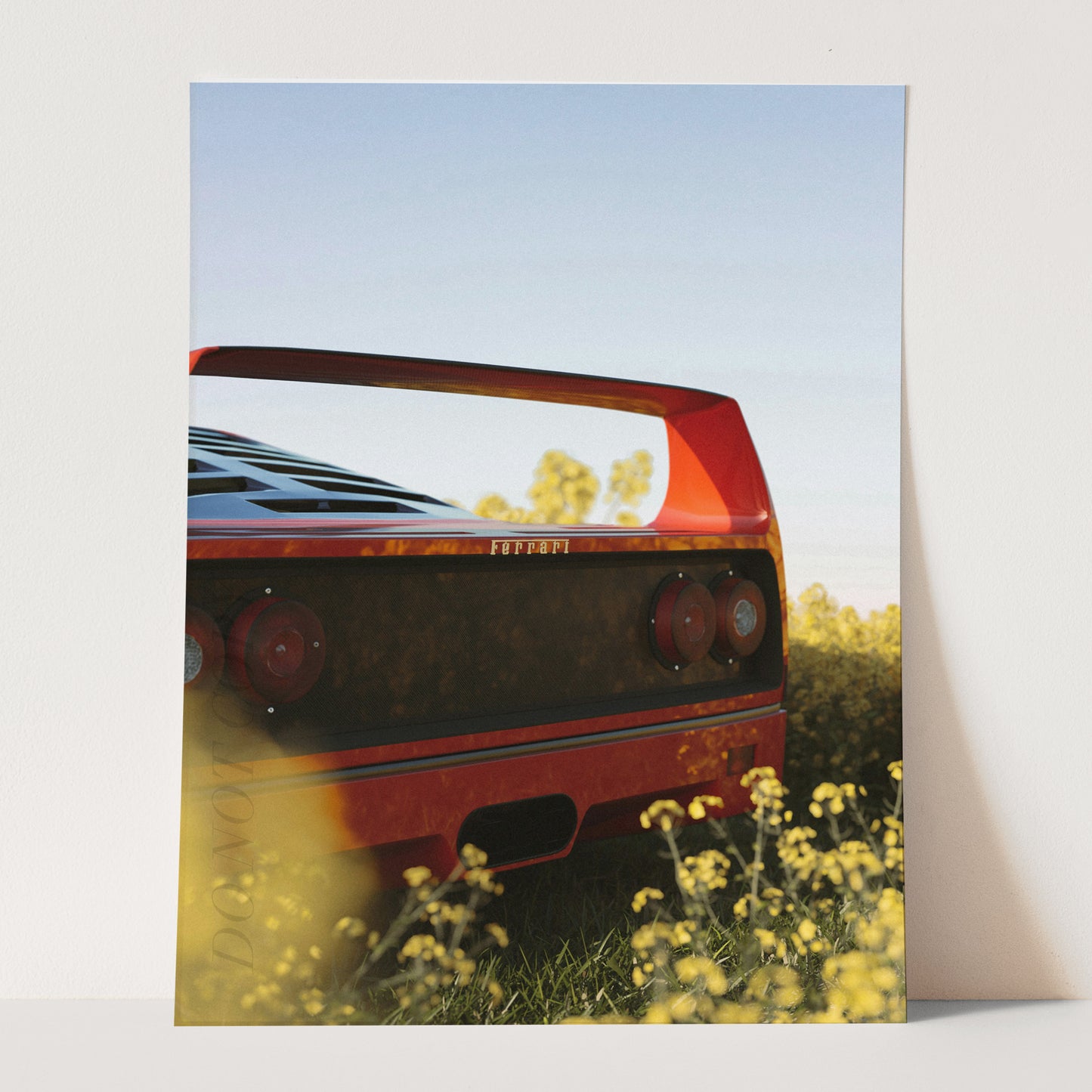 Red Ferrari F40 Spoiler