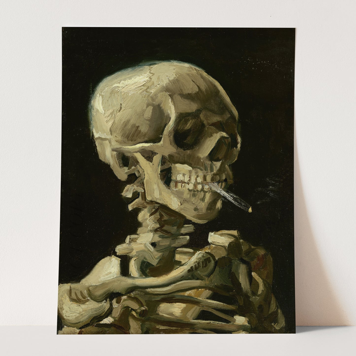 Skeleton With Burning Cigarette by Vincent Van Gogh