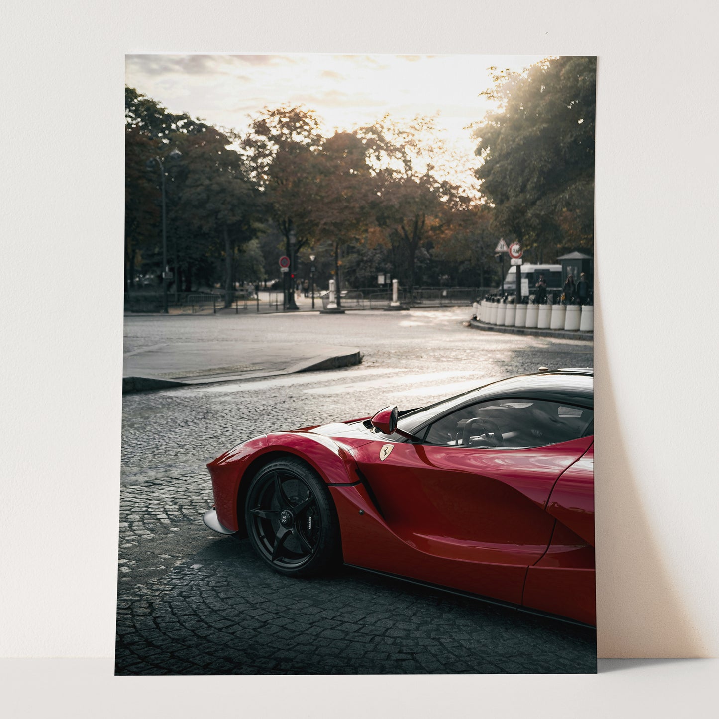 Red Ferrari on the Street