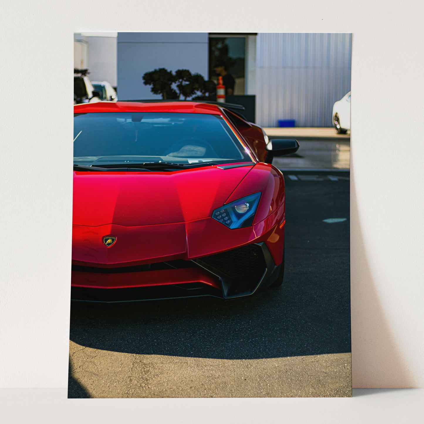 Red Lamborghini Front View