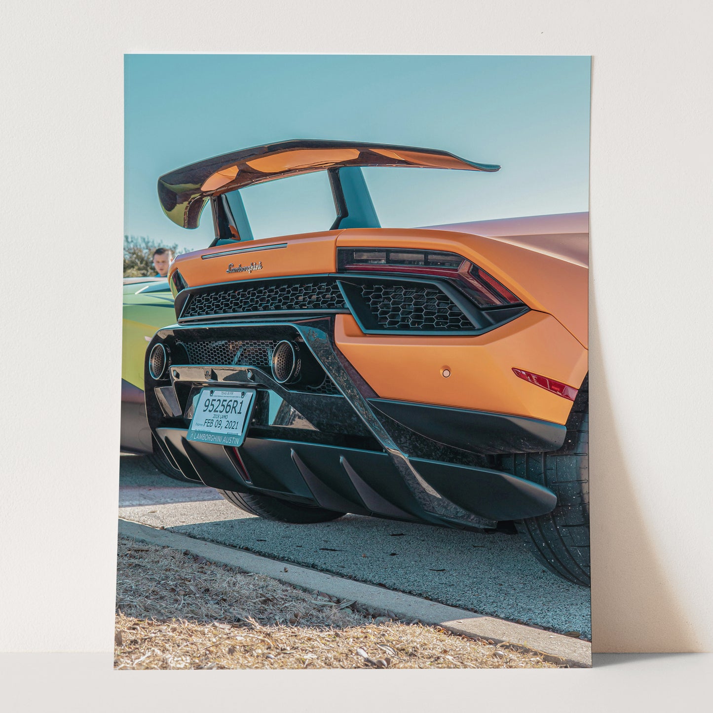 Orange Lamborghini Rear View