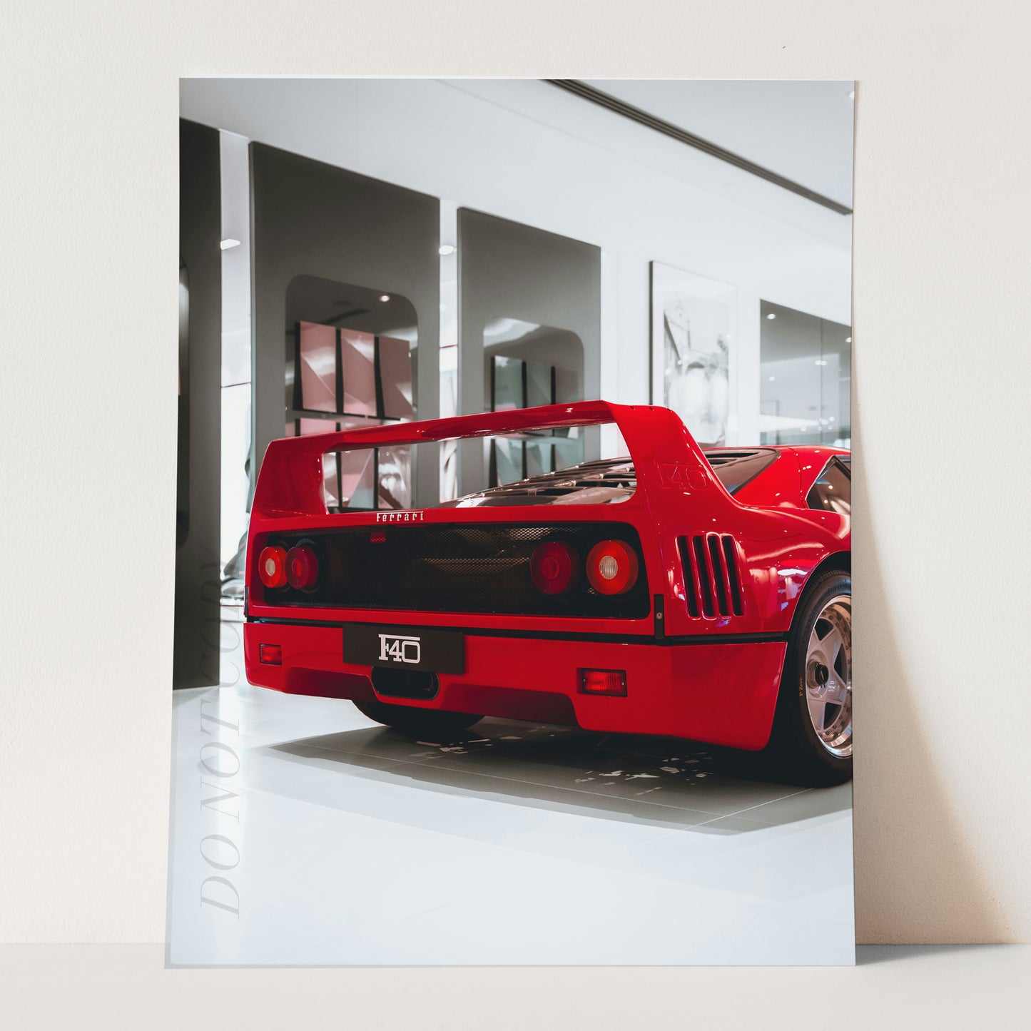 Red Ferrari F40 Rear View