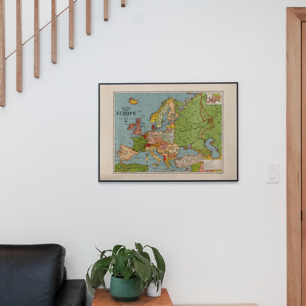 European Map 1925 Bacon's Standard Map of Europe 1925 Vintage Maps Art Prints – Prints ...