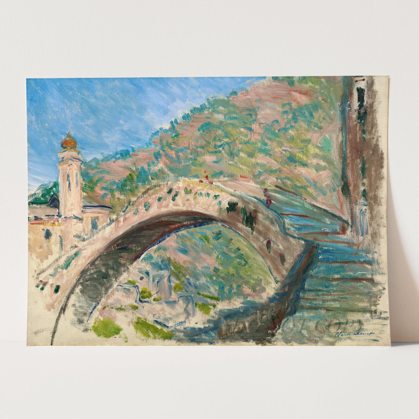 Bridge at Dolceacqua (1884) by Claude Monet