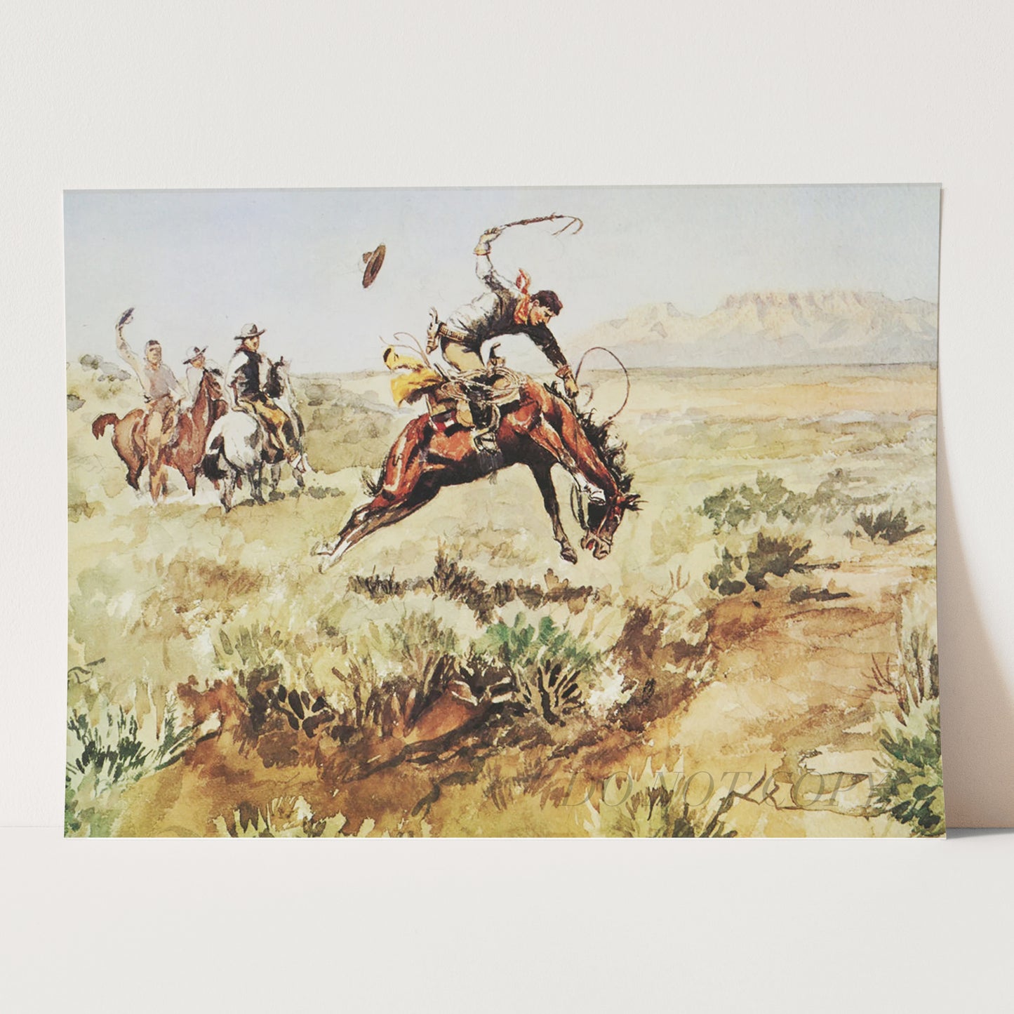 Bronco Busting by Charles M Russell