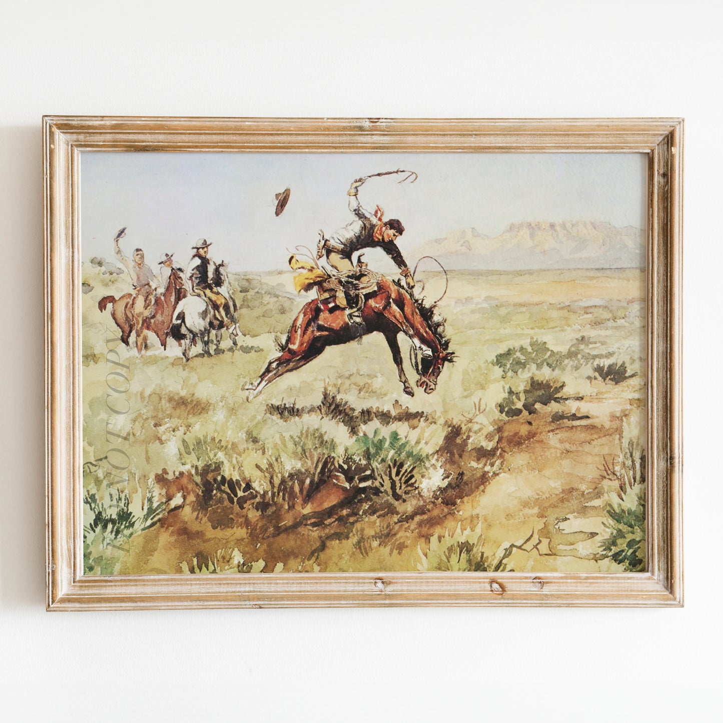 Bronco Busting by Charles M Russell
