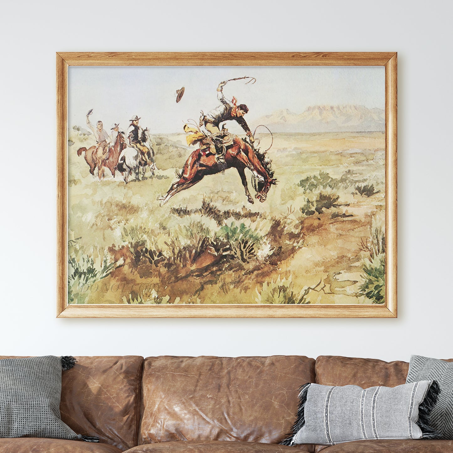 Bronco Busting by Charles M Russell
