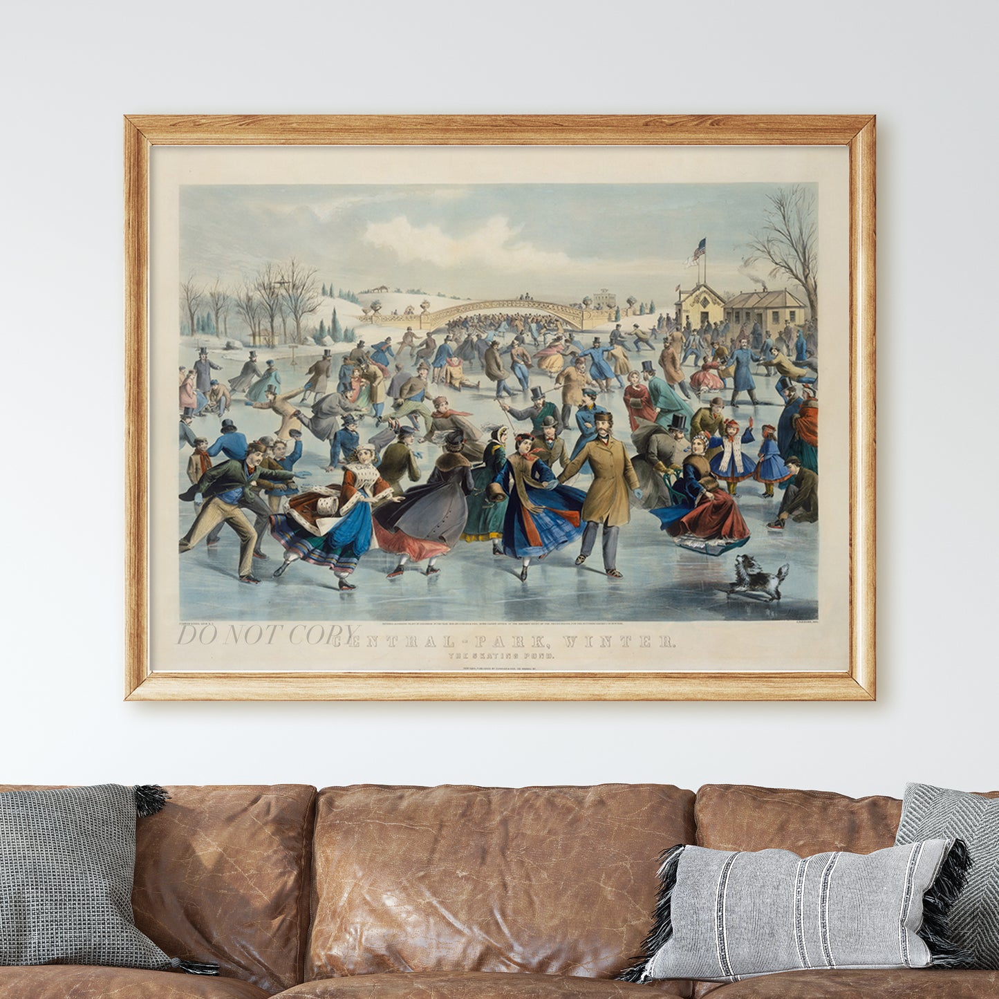 Central Park Winter "The Skating Pond" 1862 by Currier & Ives