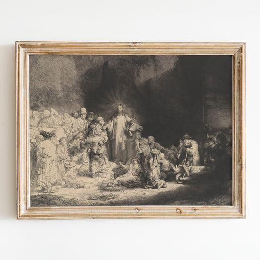 Christ Preaching by Rembrandt