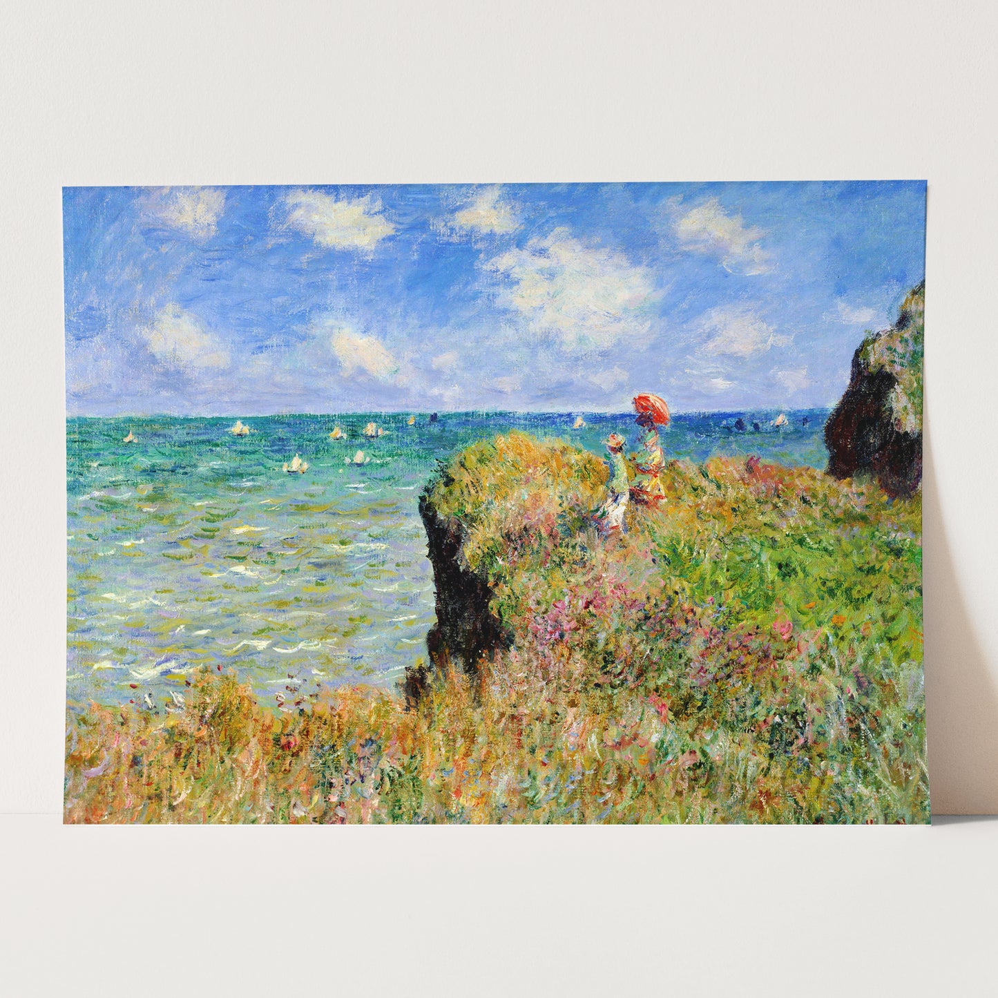 Clifftop Walk At Pourville by Claude Monet