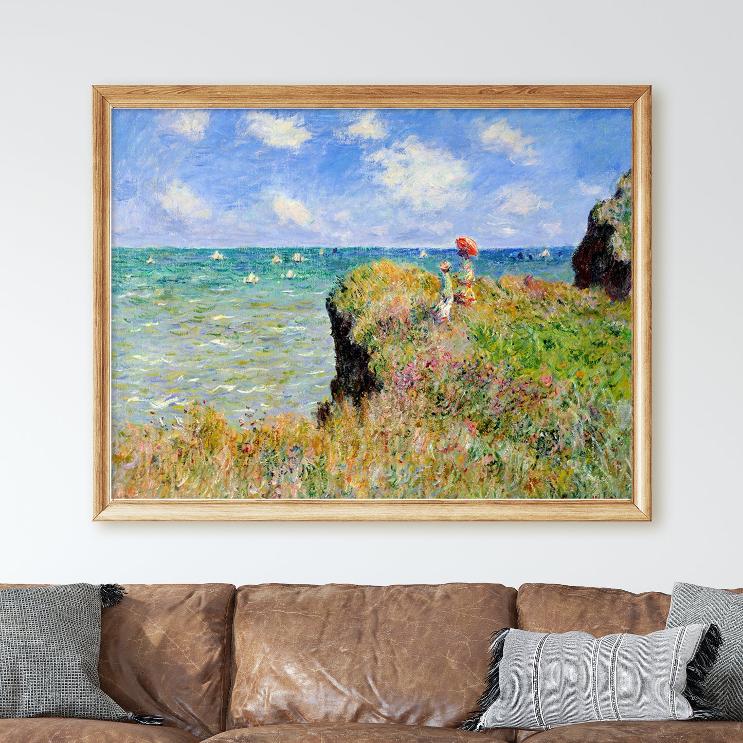 Clifftop Walk At Pourville by Claude Monet