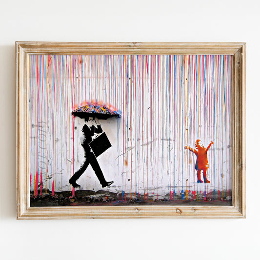 Colored Rain Banksy