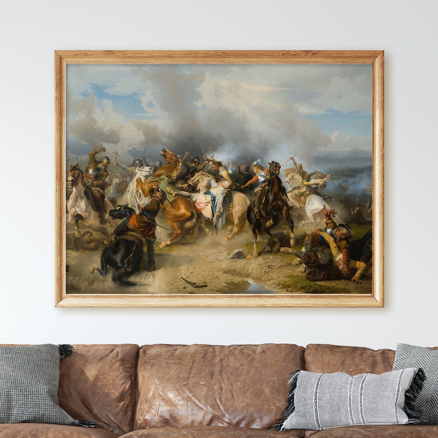 Death of King Gustav II Adolf of Sweden at the Battle of Lutzen by Carl Wahlboml