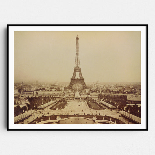 Eiffel Tower and Champ de Mars seen from Trocadéro Palace 1889