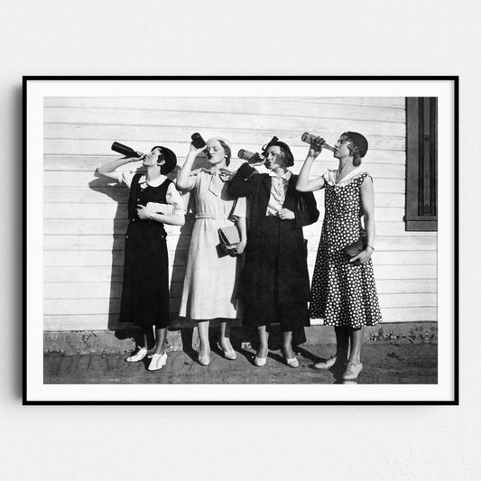 Flapper Girls Drinking Vintage 1920s