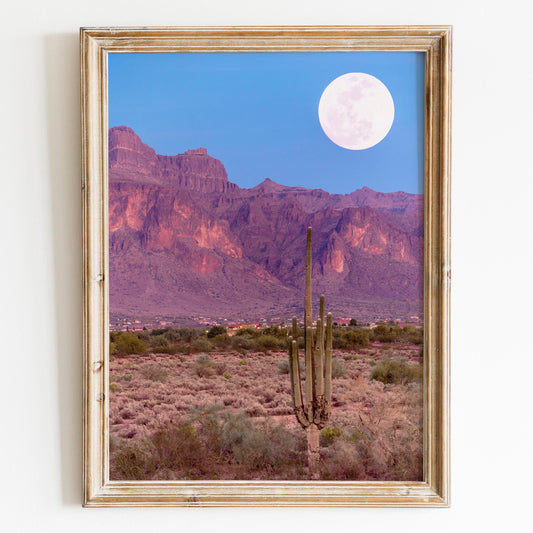 Full Moon Over Desert