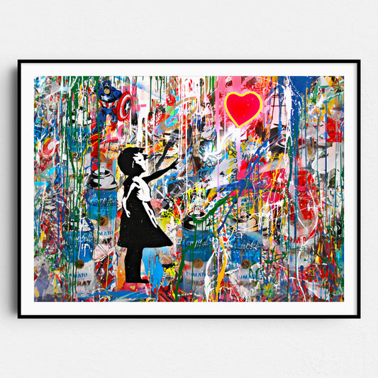 Girl With Heart Balloon Banksy
