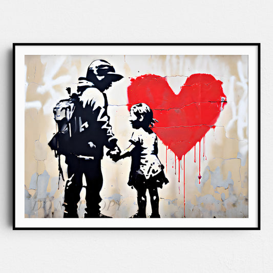 Girl With Heart Banksy
