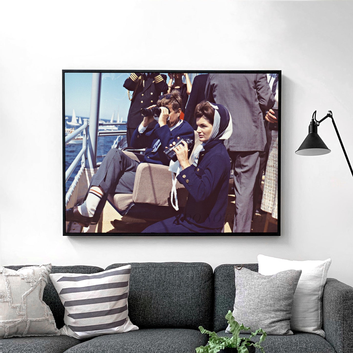 JFK and Jackie Kennedy Watching Sailing Competition, Cape Cod