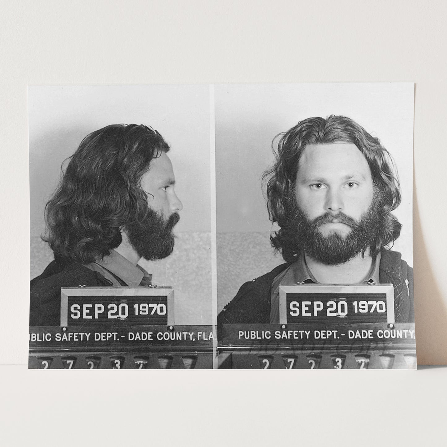 Jim Morrison Prison Mugshot The Doors