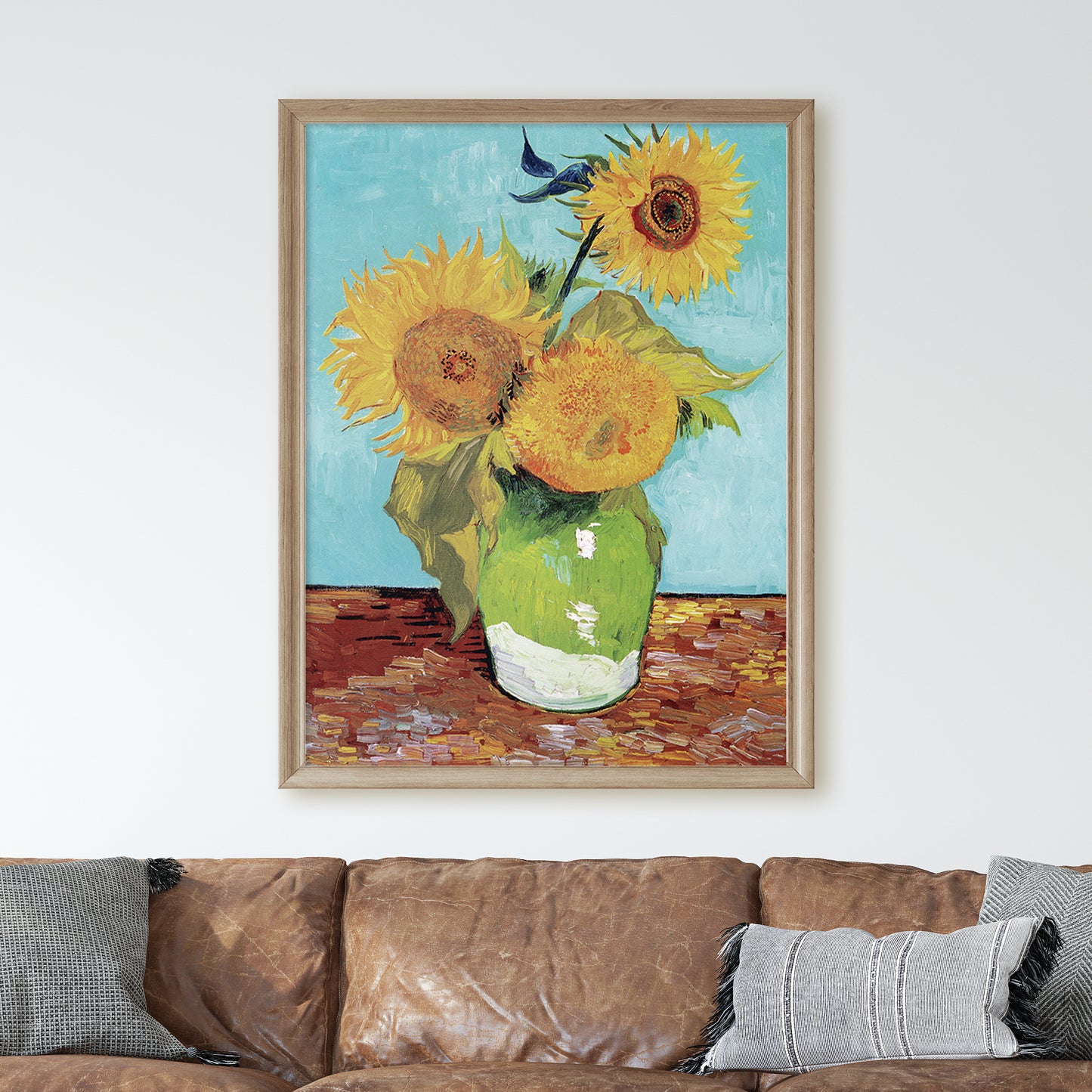 Vase with Three Sunflowers (1888) by Van Gogh