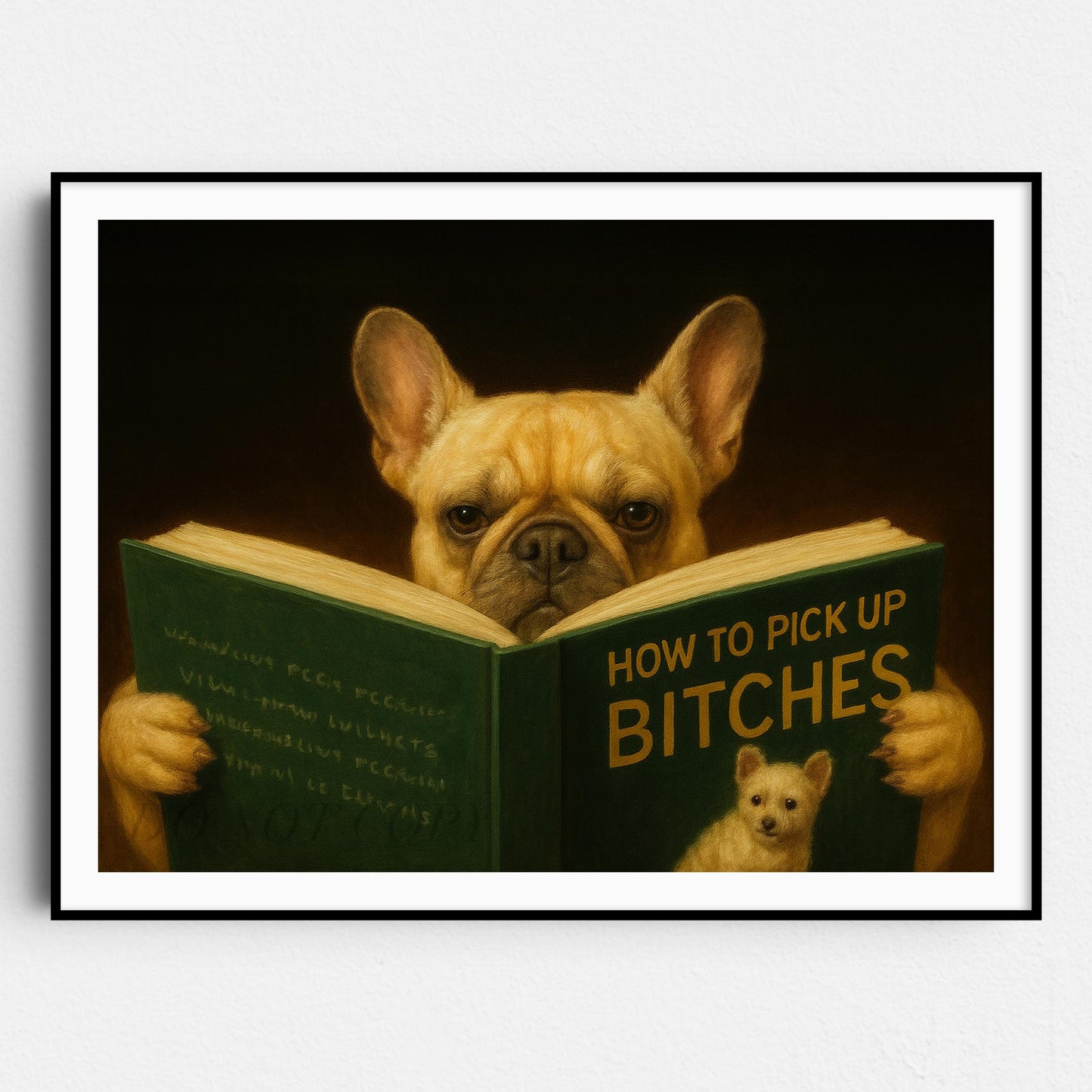 French Bulldog Reading Dating Book