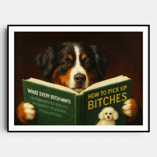Bernese Mountain Dog Reading Dating Book