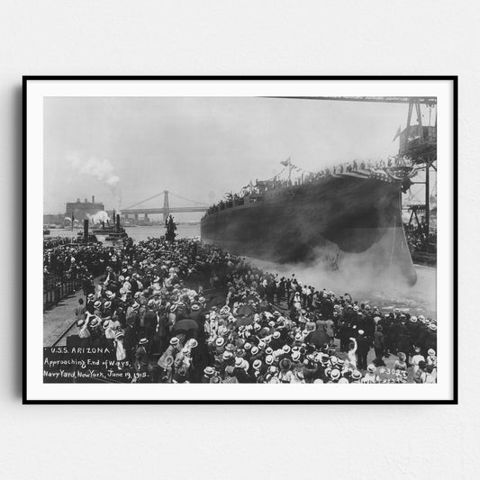 USS Arizona At Launch 1915