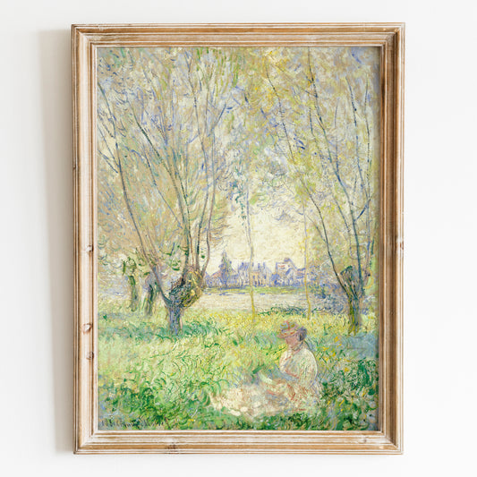 Woman Seated under the Willows (1880) by Claude Monet