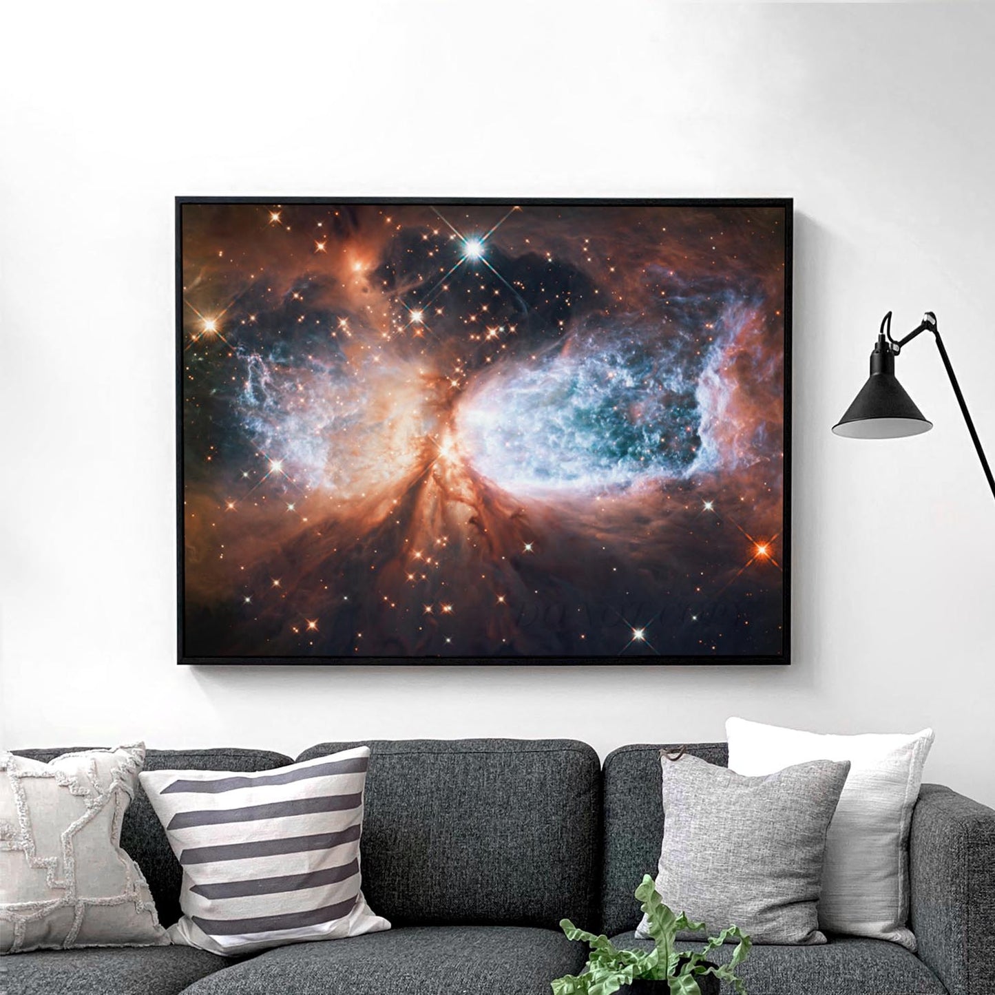 Celestial Snow Angel S106 Nebula (NASA Hubble Space Telescope)